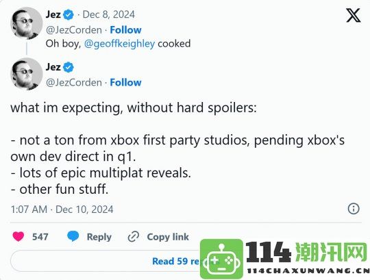 传闻Xbox计划在明年第一季度继续召开直面会TGA却未透露太多第一方游戏信息