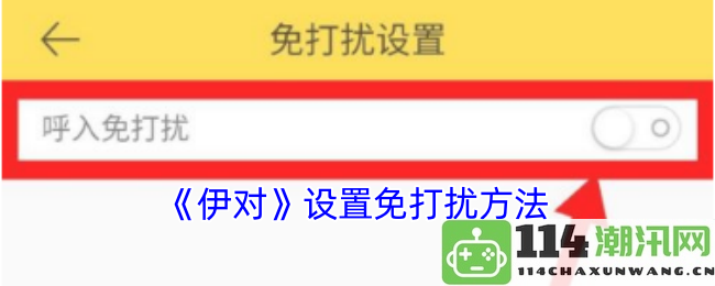 《伊对》应用程序中如何设置免打扰功能步骤详解