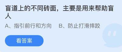 蚂蚁庄园：不同砖面的盲道设计旨在为视障人士提供便利